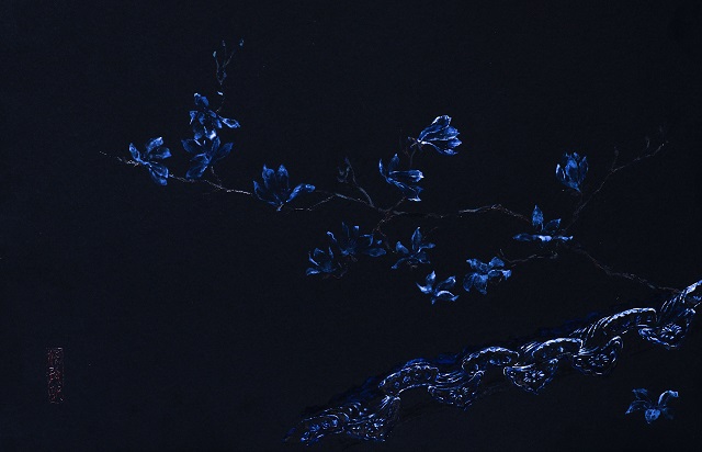 水法硬笔画《木兰花》（640）